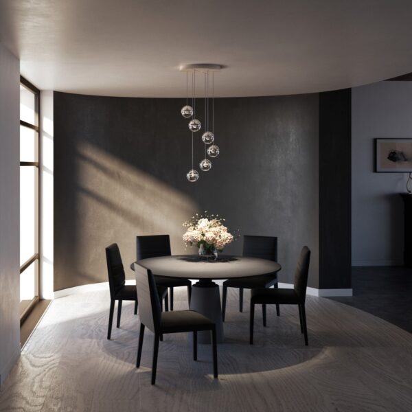 LIMBUS CHANDELIER ME ΔΙΑΦΑΝΟ ΚΡΥΣΤΑΛΛΟ κρεμαστό φωτιστικό