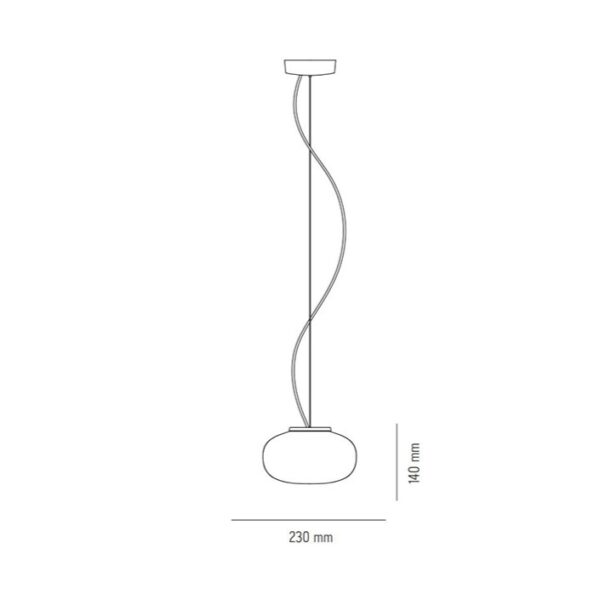 KARL-JOHAN κρεμαστό φωτιστικό σε γυαλί λευκής οπαλίνας
