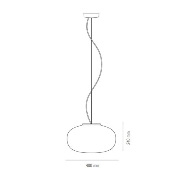 KARL-JOHAN κρεμαστό φωτιστικό σε γυαλί λευκής οπαλίνας