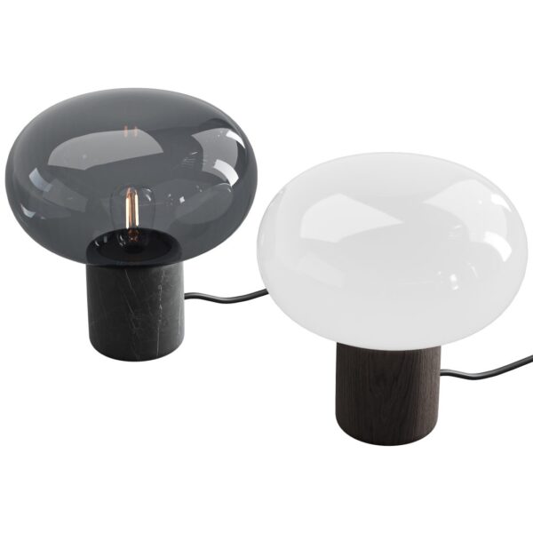 KARL-JOHAN επιτραπέζιο φωτιστικό με φουμέ γυαλι