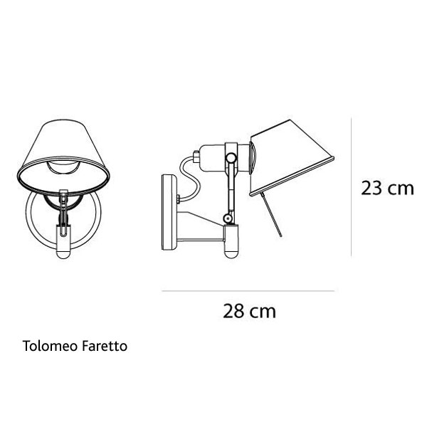 TOLOMEO FARETTO φωτιστικό τοίχου  χωρίς διακόπτη