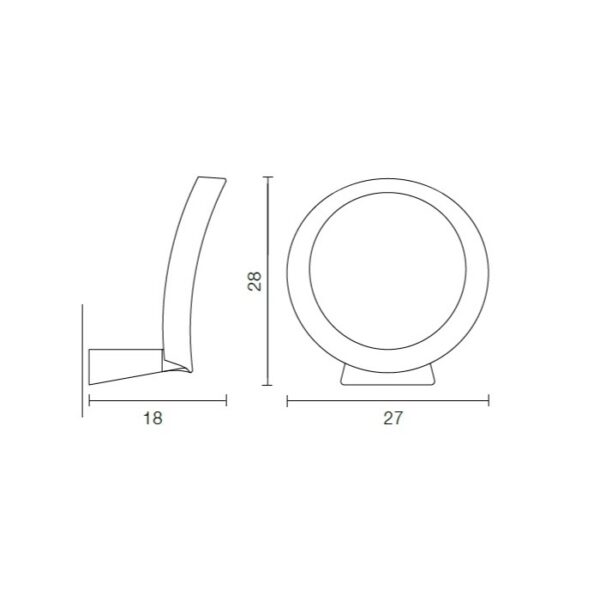 LED+O φωτιστικό τοίχου non dimmable
