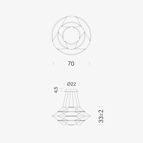 DROP 5 κρεμαστό φωτιστικό 0-10V