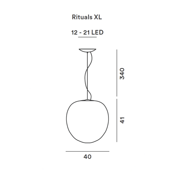 RITUALS XL κρεμαστό φωτιστικό απλή εκδοση