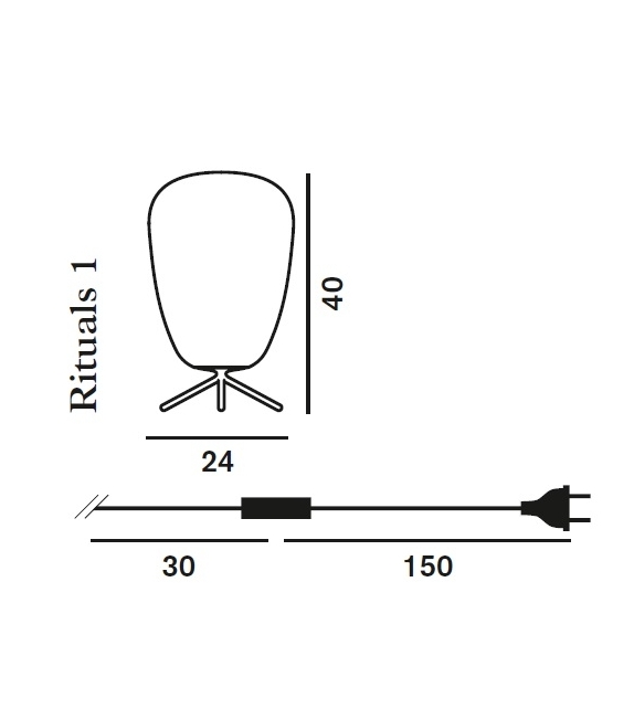 RITUALS 1 επιτραπέζιο φωτιστικό με on-off