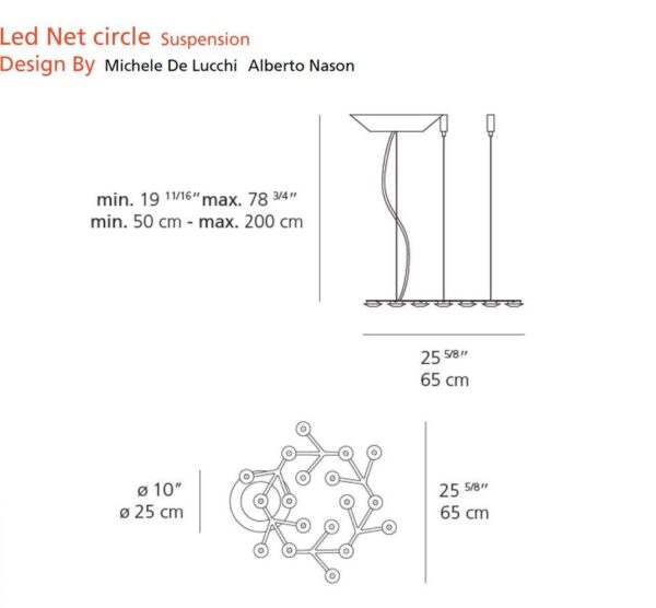 LED NET CIRCLE κρεμαστό φωτιστικό