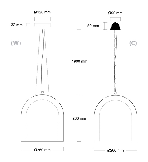 HEDERA κρεμαστό φωτιστικό