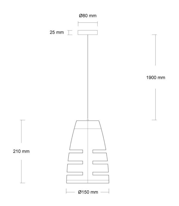 BATTAGLIA 150 κρεμαστό φωτιστικό