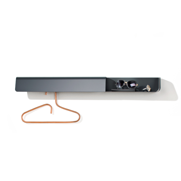 DOCK κρεμάστρα τοίχου με ράφι