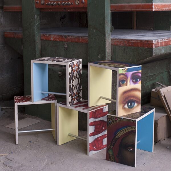 NORDICO VERACE - ESAGONI σκαμπό / βοηθητικό τραπεζάκι