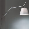TOLOMEO MEGA φωτιστικό τοίχου με διαχύτη από γκρι ύφασμα με dimmer