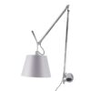 TOLOMEO MEGA φωτιστικό τοίχου με διαχύτη από γκρι ύφασμα με dimmer