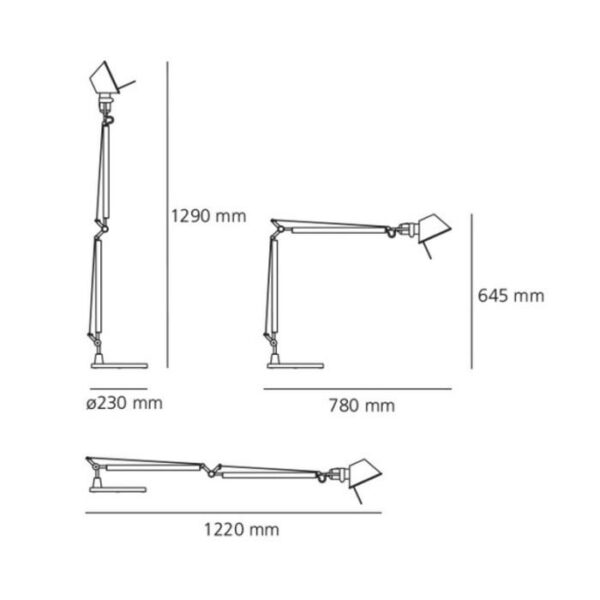 TOLOMEO επιτραπέζιο φωτιστικό με on/off διακόπτη