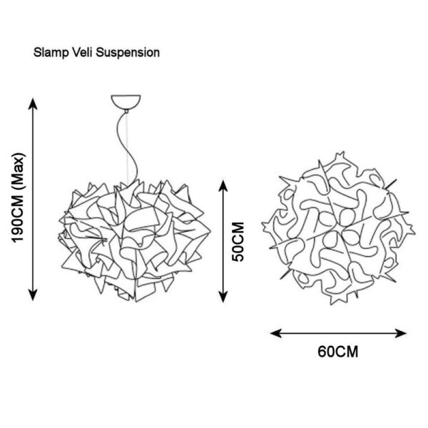 VELI D60 METALLIC κρεμαστό φωτιστικό