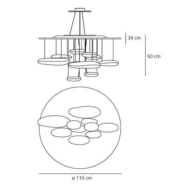 MERCURY κρεμαστό φωτιστικό