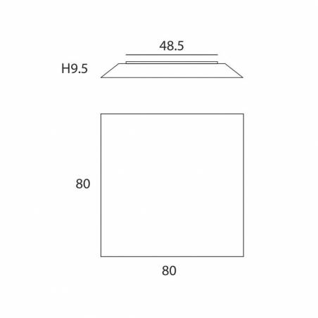 PLANE SQUARE φωτιστικό οροφής - τοίχου