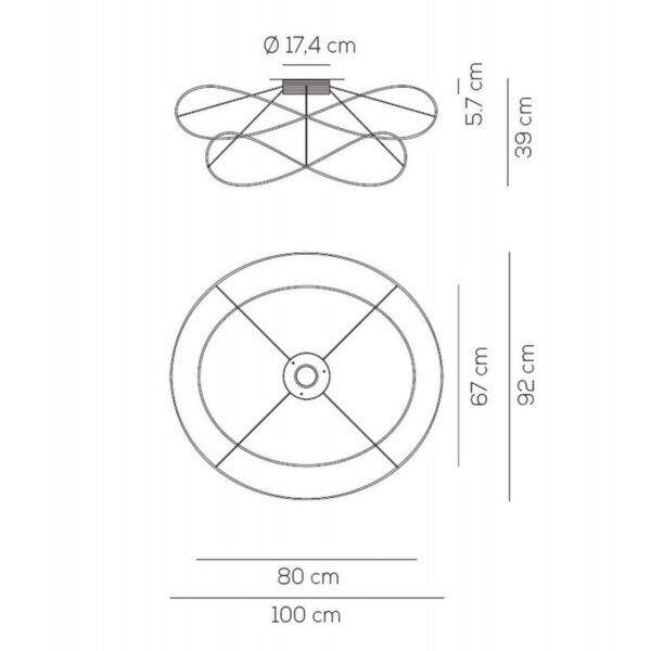 HOOPS 2 φωτιστικό οροφής