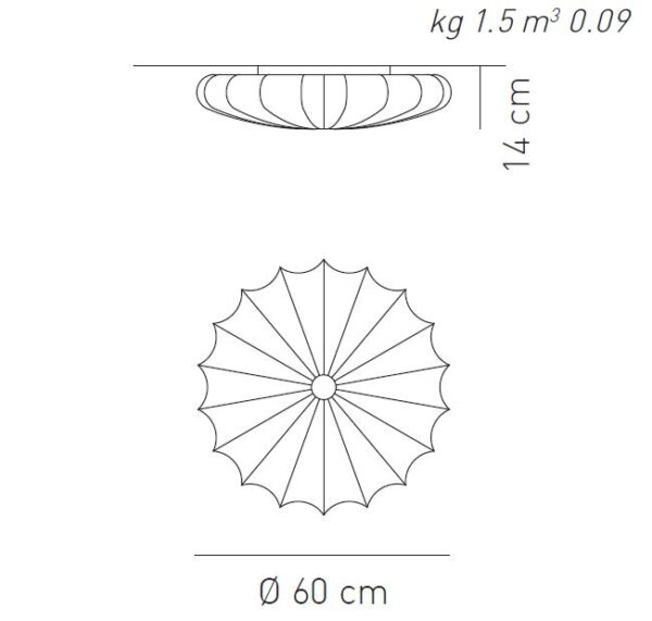 MUSE 60 ROUND φωτιστικό οροφής - τοίχου