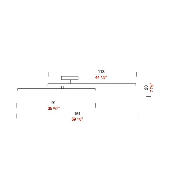 CARMEN WITH 2 ARTICULATED ARMS φωτιστικό τοίχου - οροφής
