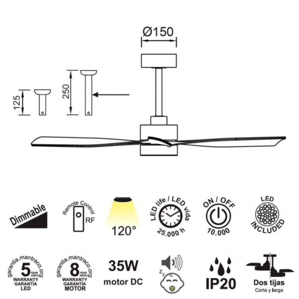 THAI ανεμιστήρας με φως