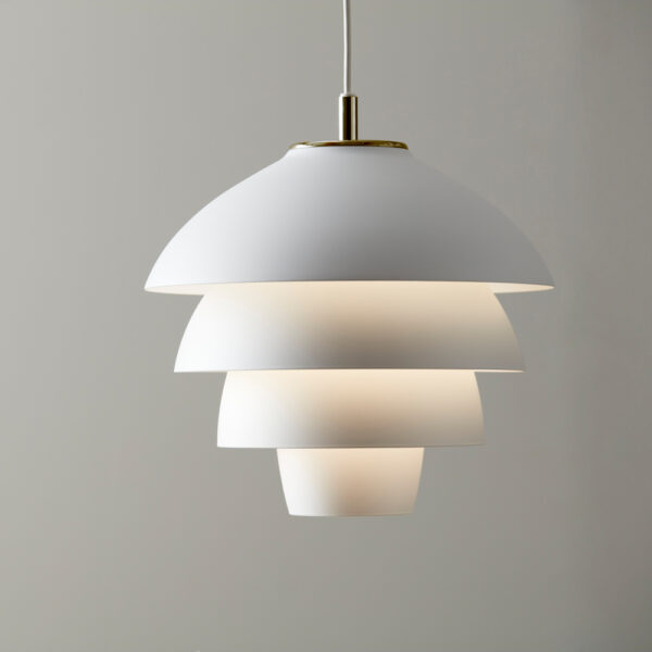 VALENCIA κρεμαστό φωτιστικό λευκό/ορείχαλκο