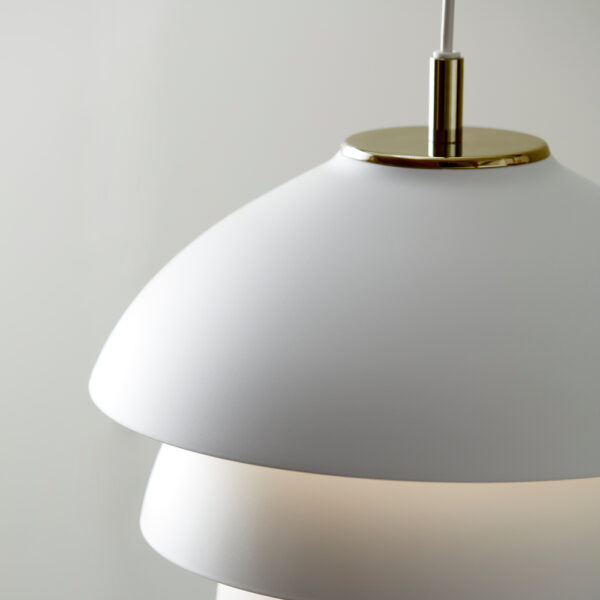 VALENCIA κρεμαστό φωτιστικό λευκό/ορείχαλκο