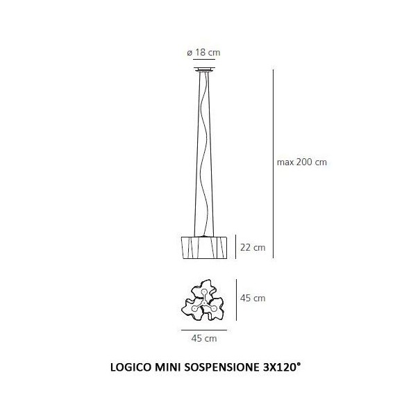 LOGICO 3X120 κρεμαστό φωτιστικό