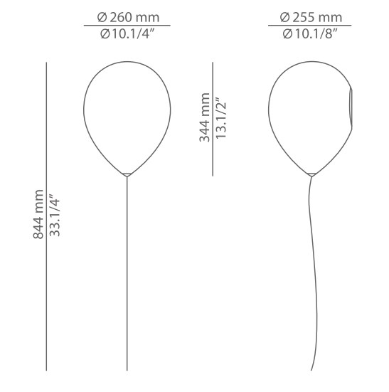 BALLOON φωτιστικό τοίχου