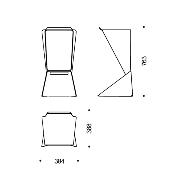 941_3 ICON σκαμπό σε κόκκινο χρώμα