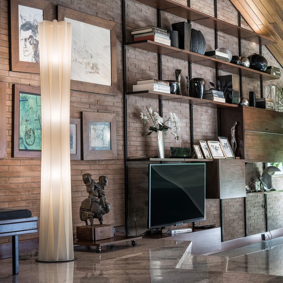 BACH XXL φωτιστικό δαπέδου σε απαλό χρυσό χρώμα