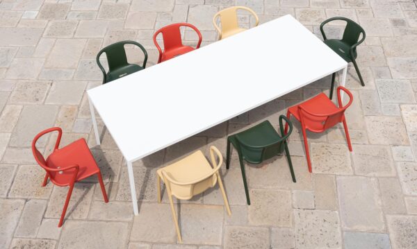 Magis_air-armchair_ambient_group_SD73_dark-green_cream-lightplus AIR πολυθρόνα - συσκευασία 4 τεμαχίων