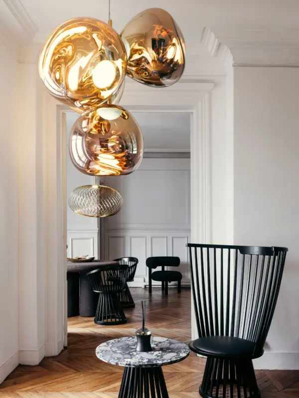 Melt-Small-Chandelier-Gold-Polished-Polycarbonate-ambiance MELT CHANDELIER κρεμαστό φωτιστικό