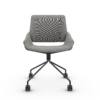 monk swivel_black legs with castors_black 421_garc bic fabric_light plus MONK περιστρεφόμενη καρέκλα με ρόδες