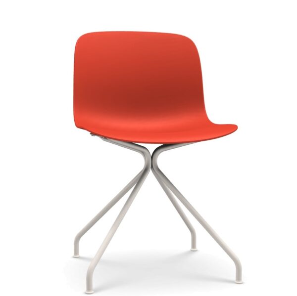 TROY on 4 star base (COLOURED) καρέκλα με λευκή δομή