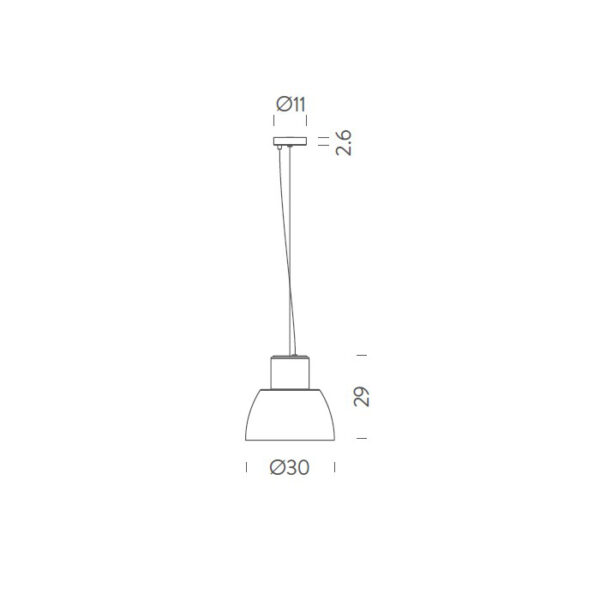 LOROSAE κρεμαστό φωτιστικό 30 cm