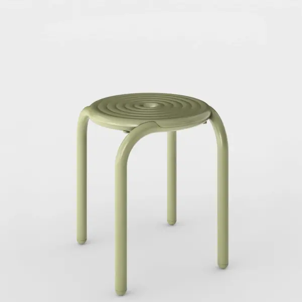 Groove-Outdoor-Stool-GREEN Groove σκαμπό σετ των 2